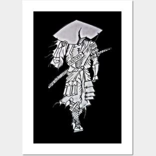 samurai art drawing handmade Posters and Art